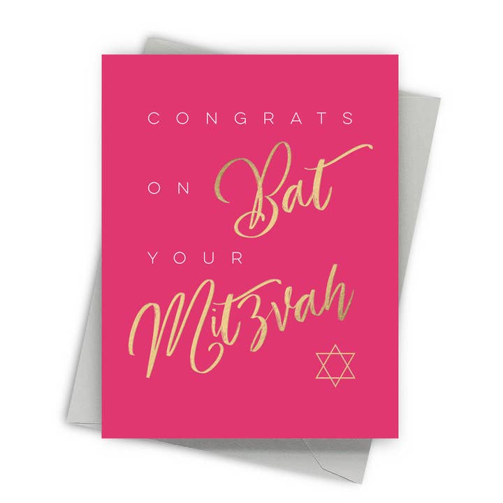 Modern Bat Mitzvah Greeting Card