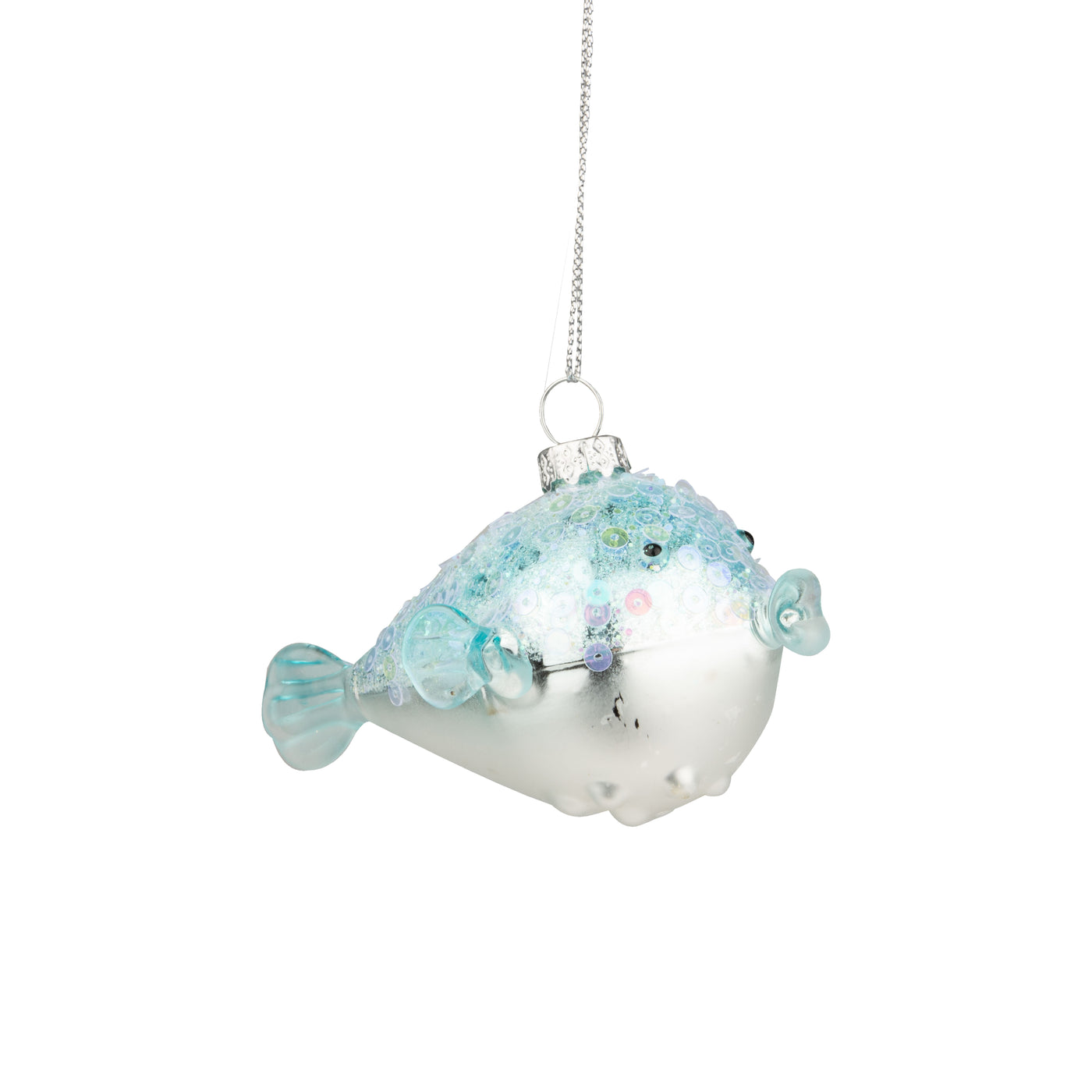 Glass Blown Puffer Fish Ornament