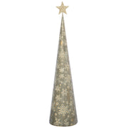 Embossed Metal Tabletop Cone Tree