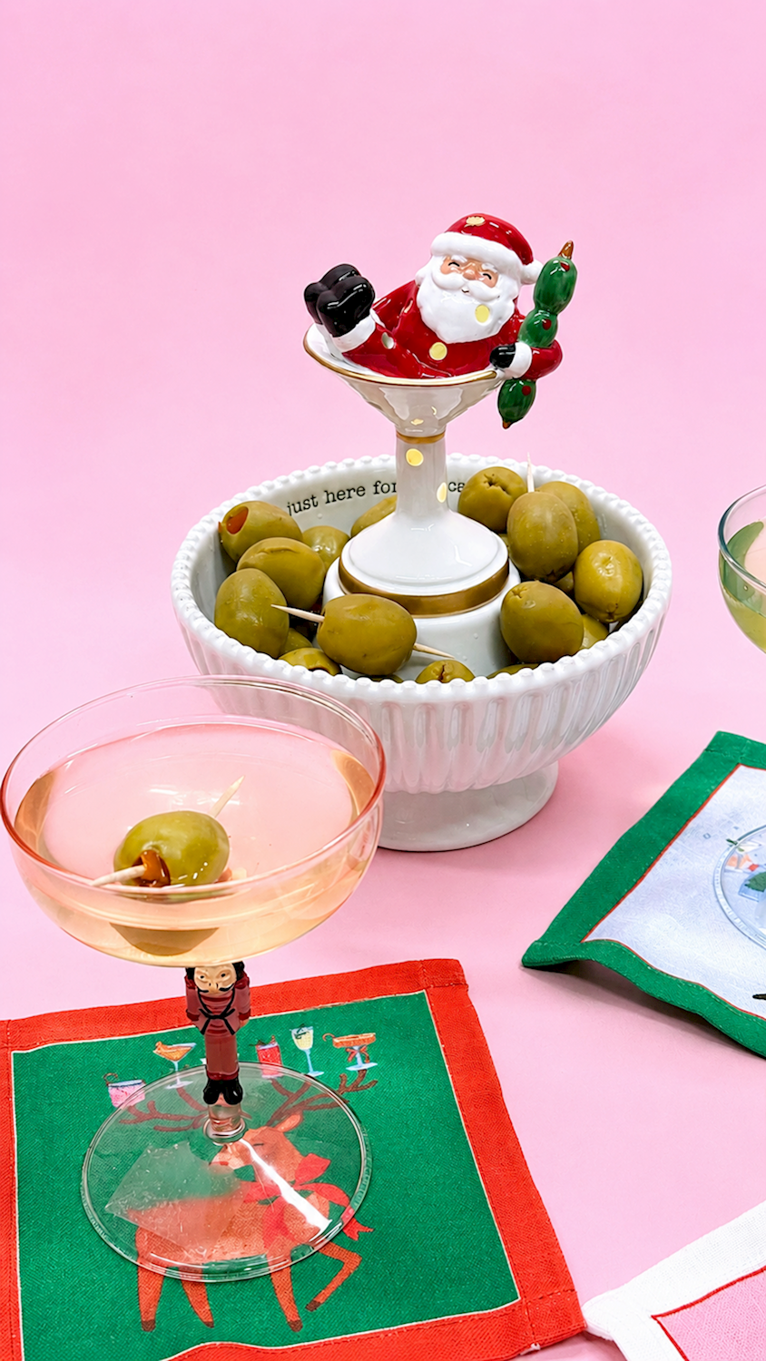 Snowman Holiday Cotton Cocktail Napkins Set