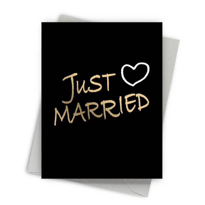 Just Married Greeting Card