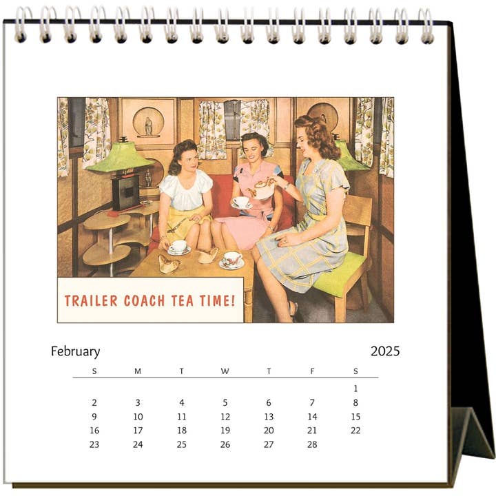 2025 Travel Trailers Easel Desk Calendar