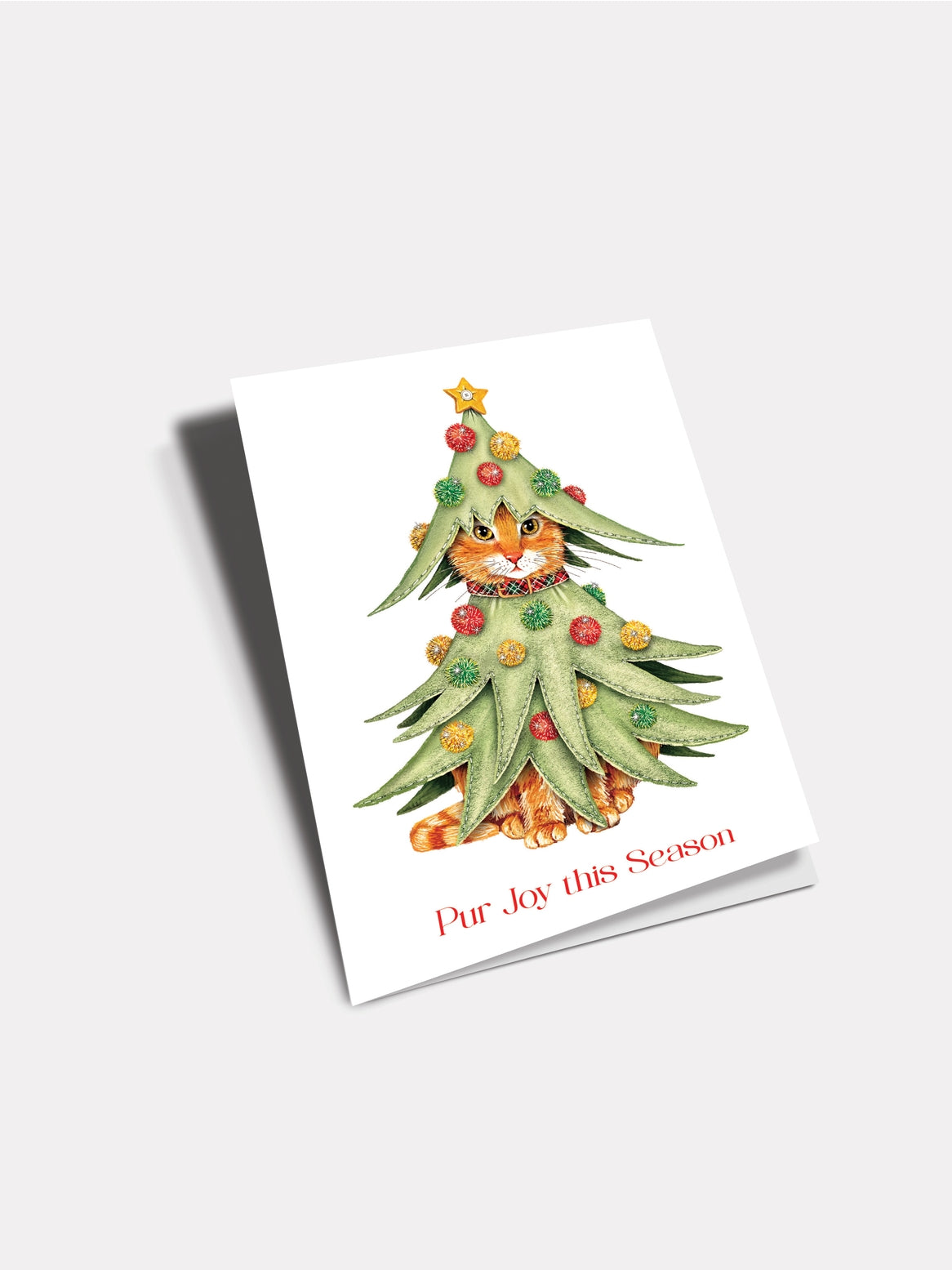 Kitty Christmas Tree Holiday Card - Just Fabulous Palm Springs
