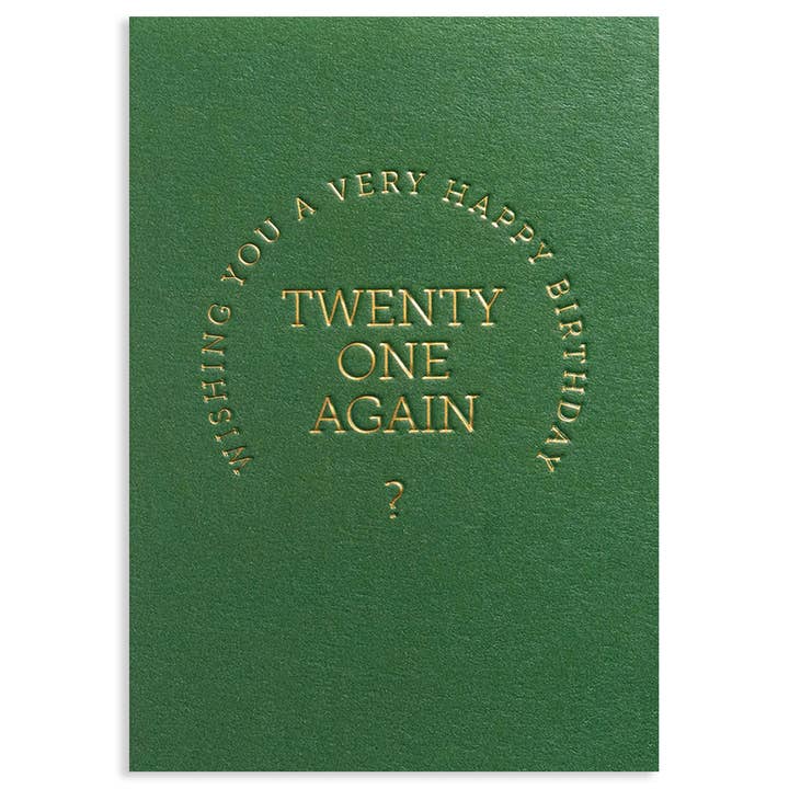 Twenty-One Again Birthday Card - Just Fabulous Palm Springs