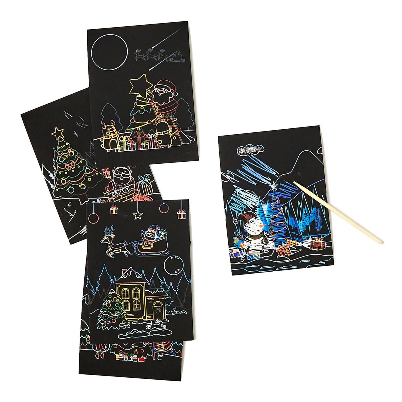 Christmas Design Scratch Art Cards Kit