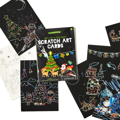 Christmas Design Scratch Art Cards Kit