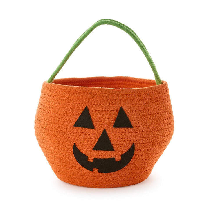 Spooky and Sweet Halloween Cotton Rope Basket - Jack-O-Lantern