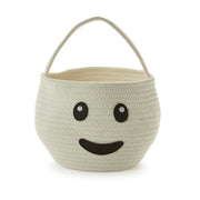Spooky and Sweet Halloween Cotton Rope Basket - Ghost