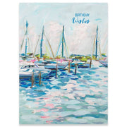 Marina At Dusk Birthday Card - Just Fabulous Palm Springs