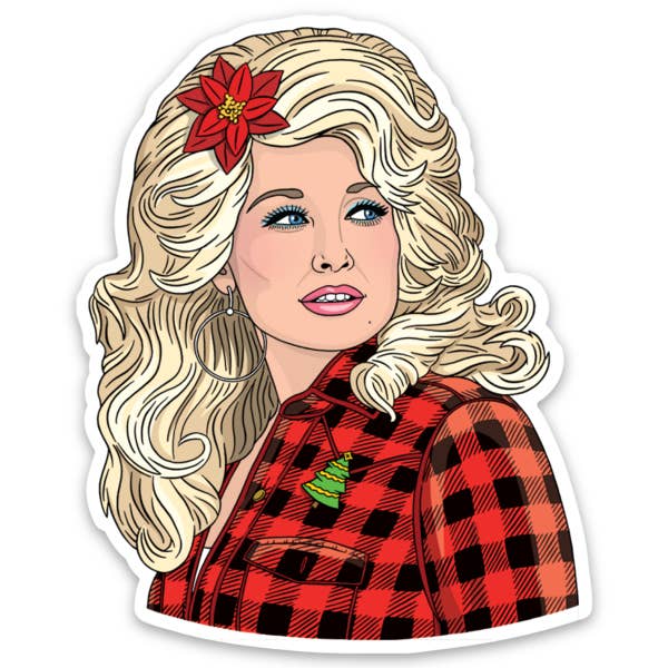 Die Cut Sticker: Dolly Christmas