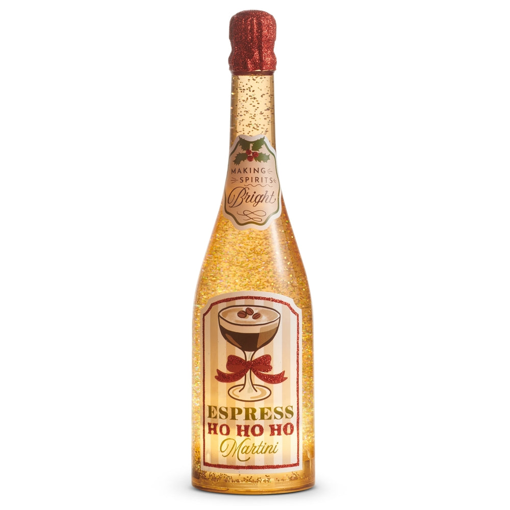 Making Spirits Bright Lighted Water Wine Bottle
