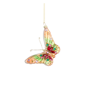 Butterfly Ornament - Red Gems