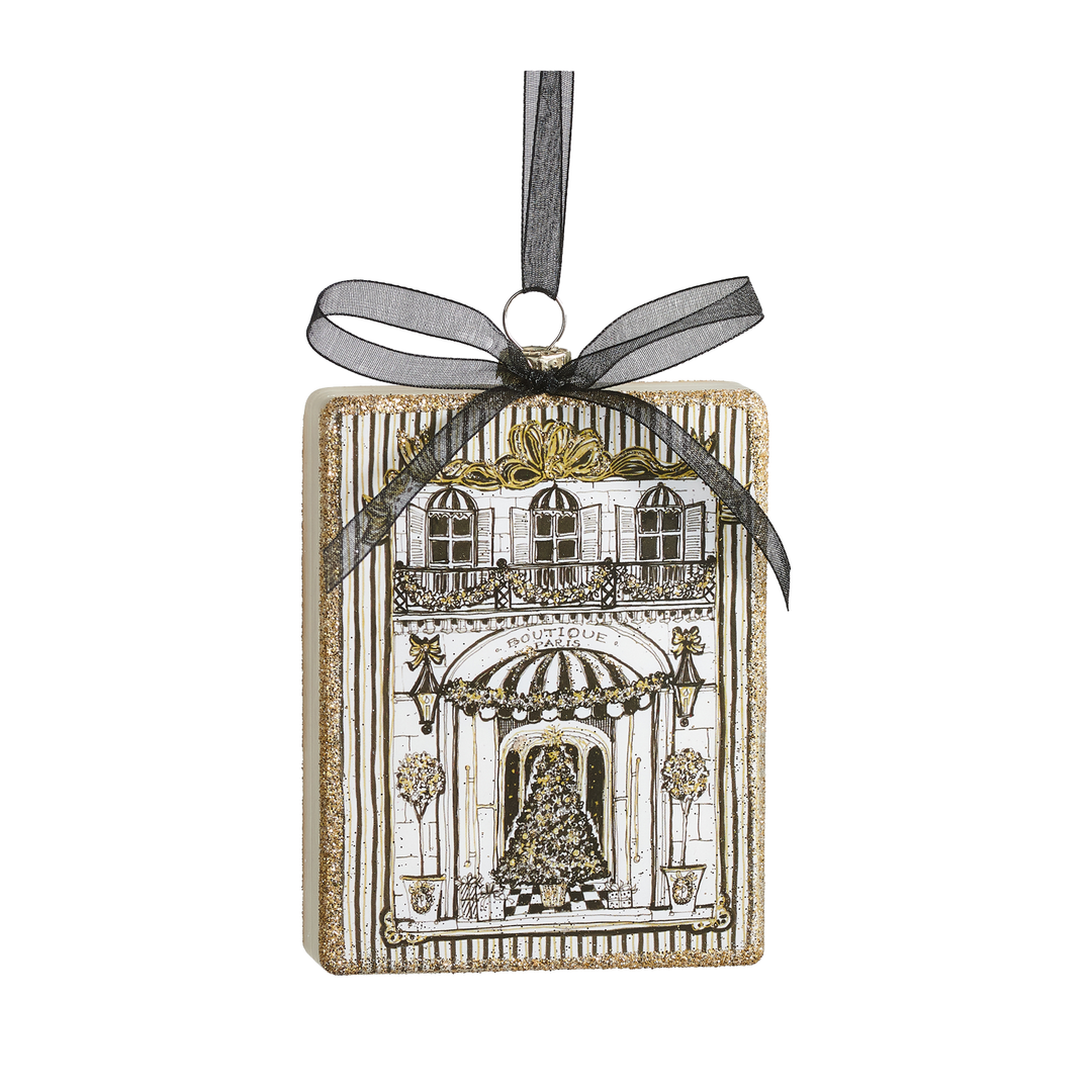 Holiday in Paris Rectangle Ornament - Boutique