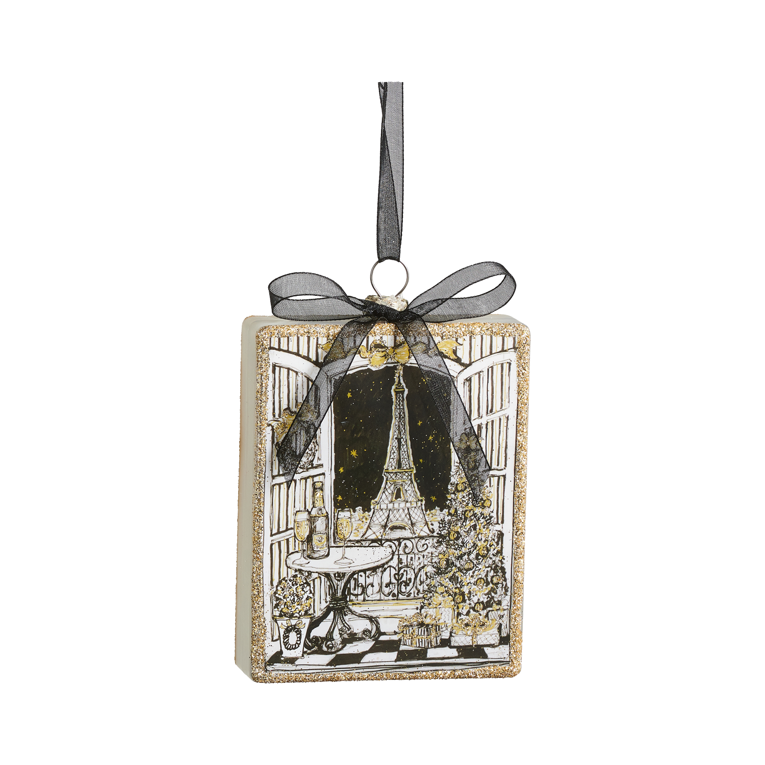 Holiday in Paris Rectangle Ornament - Eiffel Tower