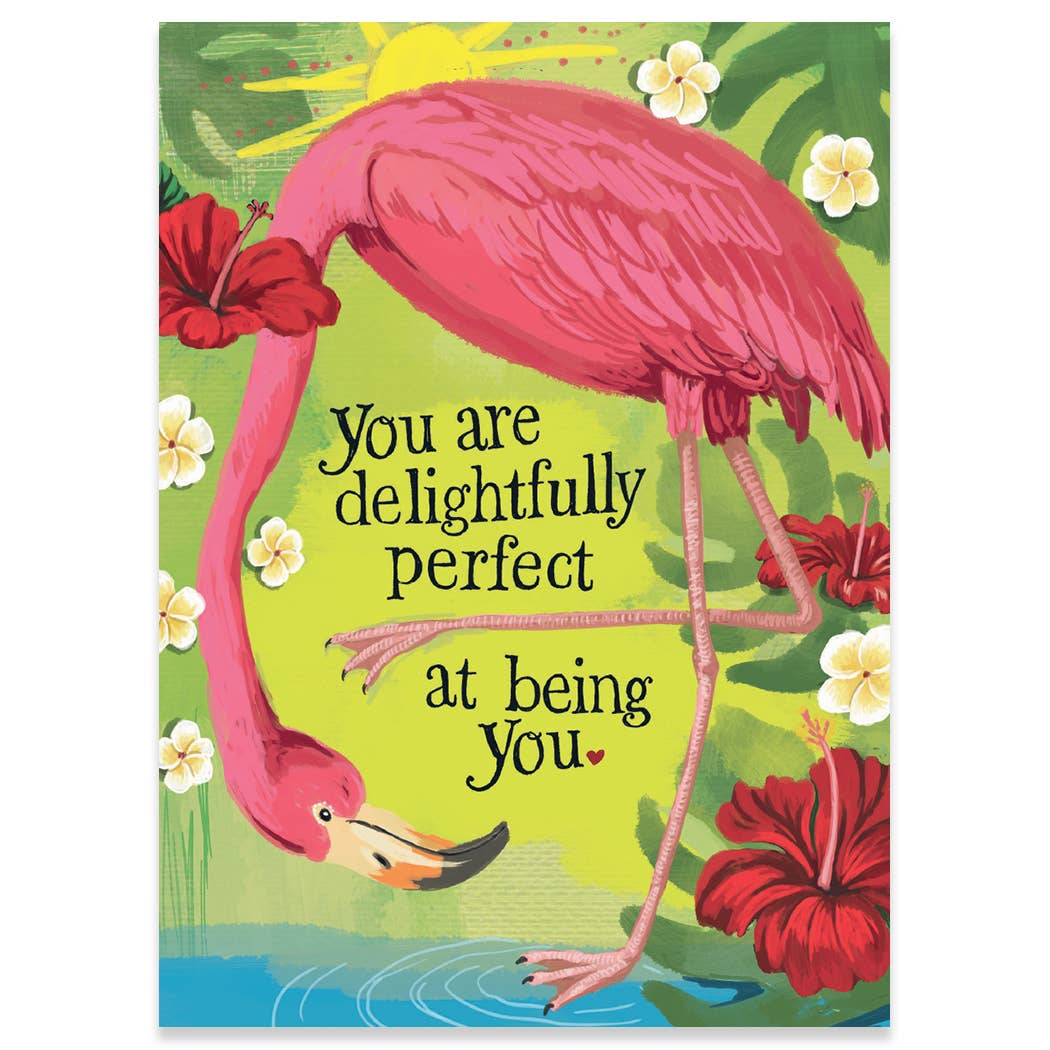 Perfect Flamingo Birthday Card