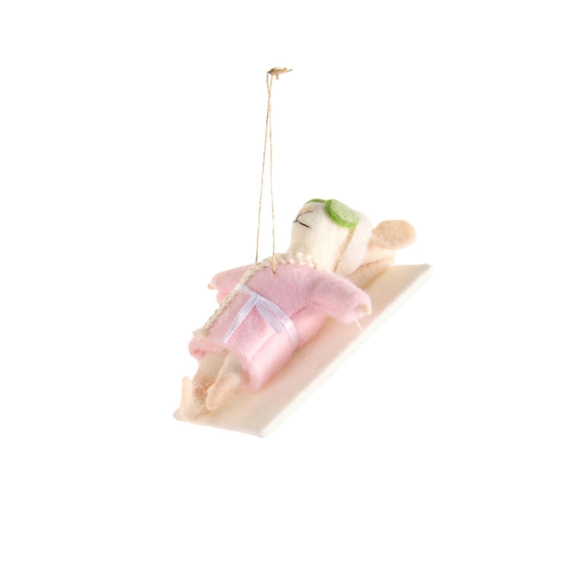 Spa Day Mice Ornament - Savasana Pose