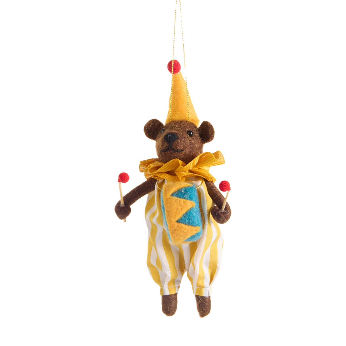Circus Bear Ornament - Drum