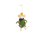 Tree Mice Ornament - Yellow Star
