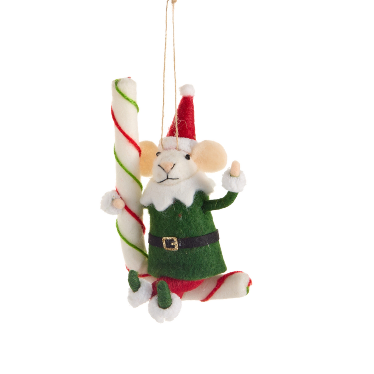 Mice Ornament - Candy Cane