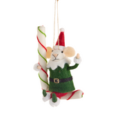 Mice Ornament - Candy Cane