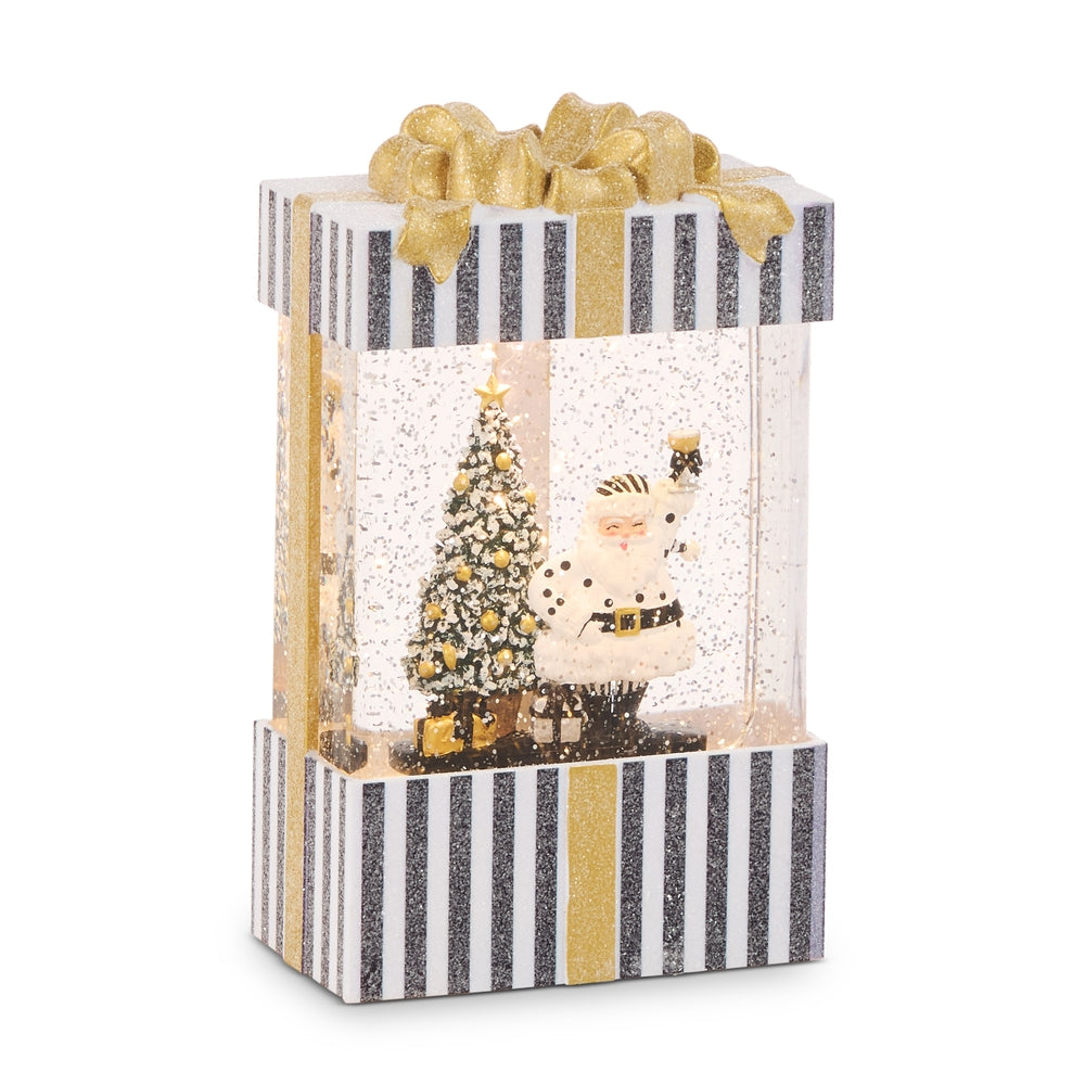 Champagne Service Santa Lighted Water Present