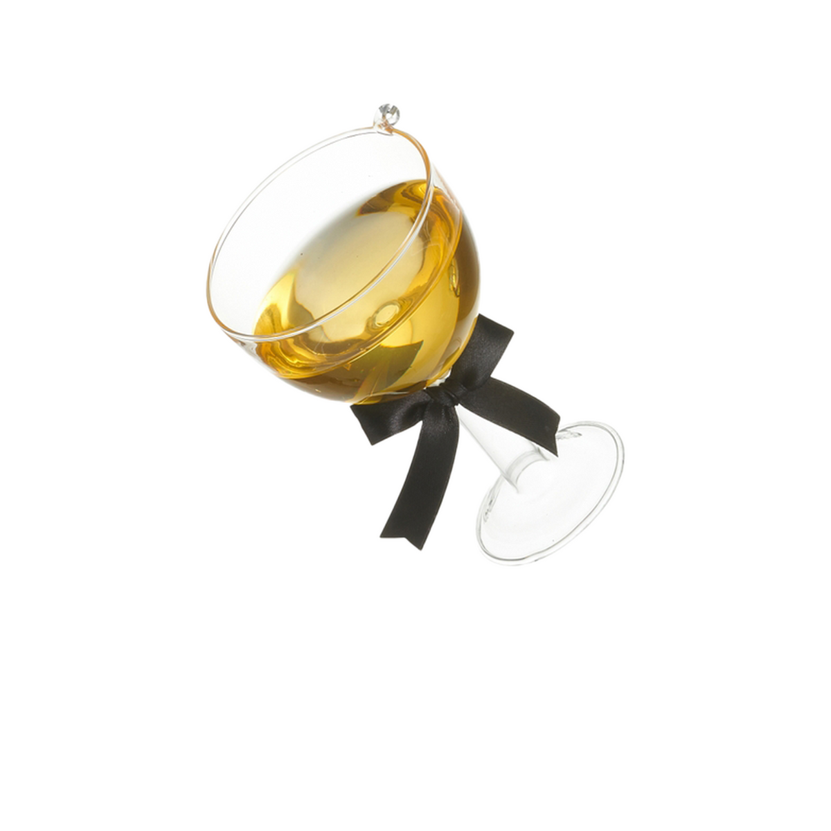 Superior Bubbly Ornament - Black Bow Coupe Glass