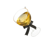 Superior Bubbly Ornament - Black Bow Coupe Glass