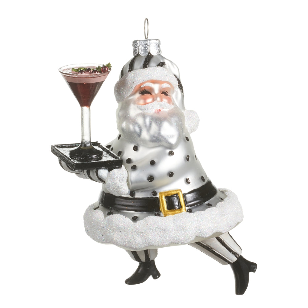 Espresso Service Santa Ornament