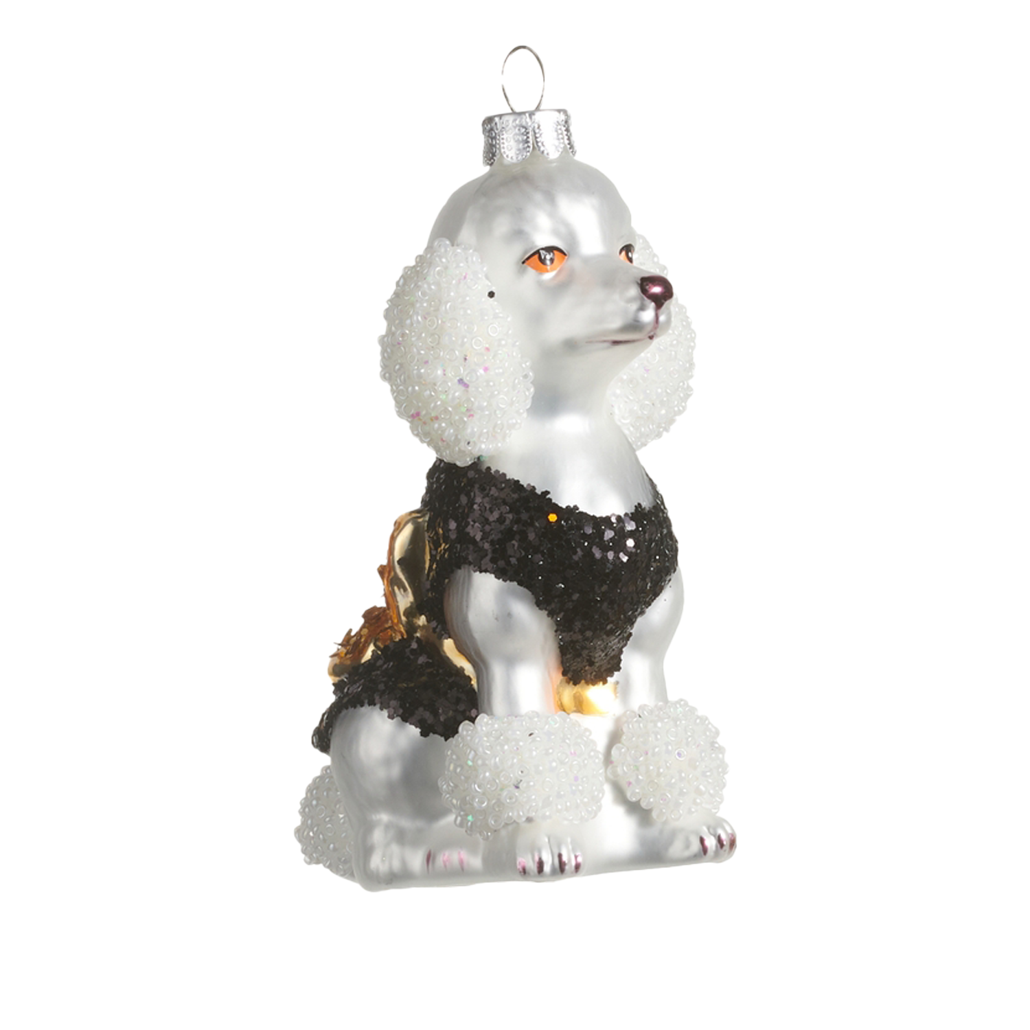 Fancy Poodle Ornament - Black