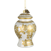 Gold & White Ginger Jar Ornament
