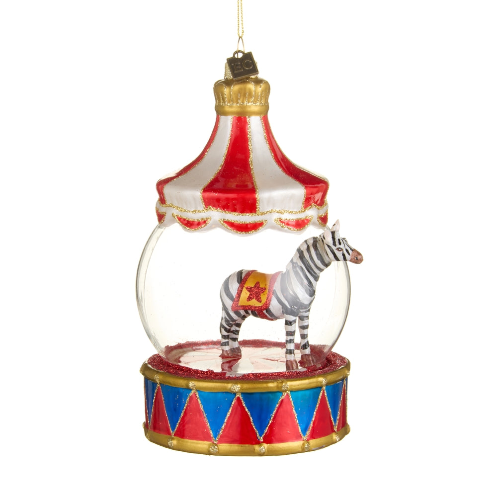 Carnival Globe Zebra Ornament