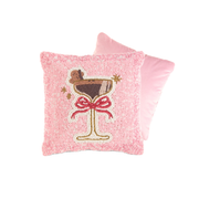Everything Nice Cocktails Beaded Pillow - Espresso Martini