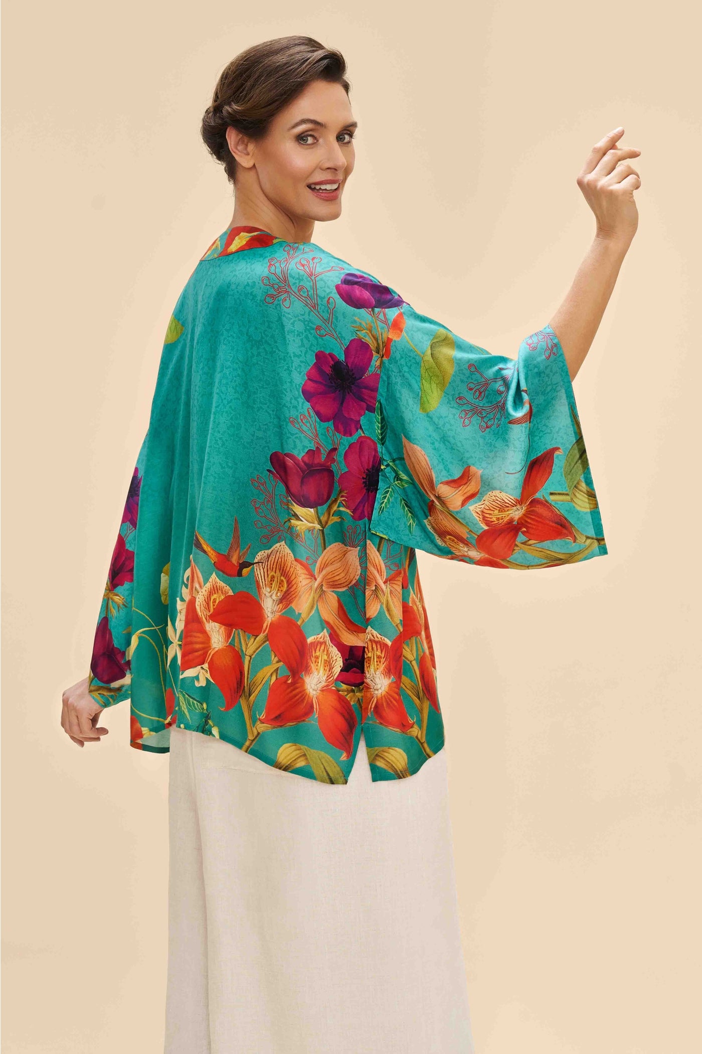 Humming Bird At Dusk Kimono Jacket