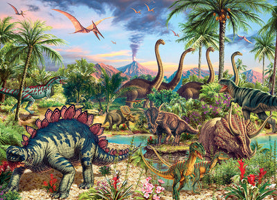Prehistoric Party Family Jigsaw Puzzle - 350 Pieces
