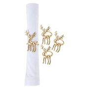 Gold Deer Napkin Rings (Set of 4)