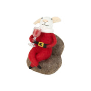 Mouse Wearing Santa Outfit Felt Ornament