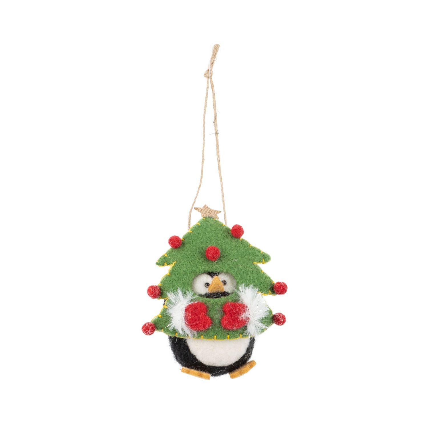Christmas Tree Penguin Felt Ornament