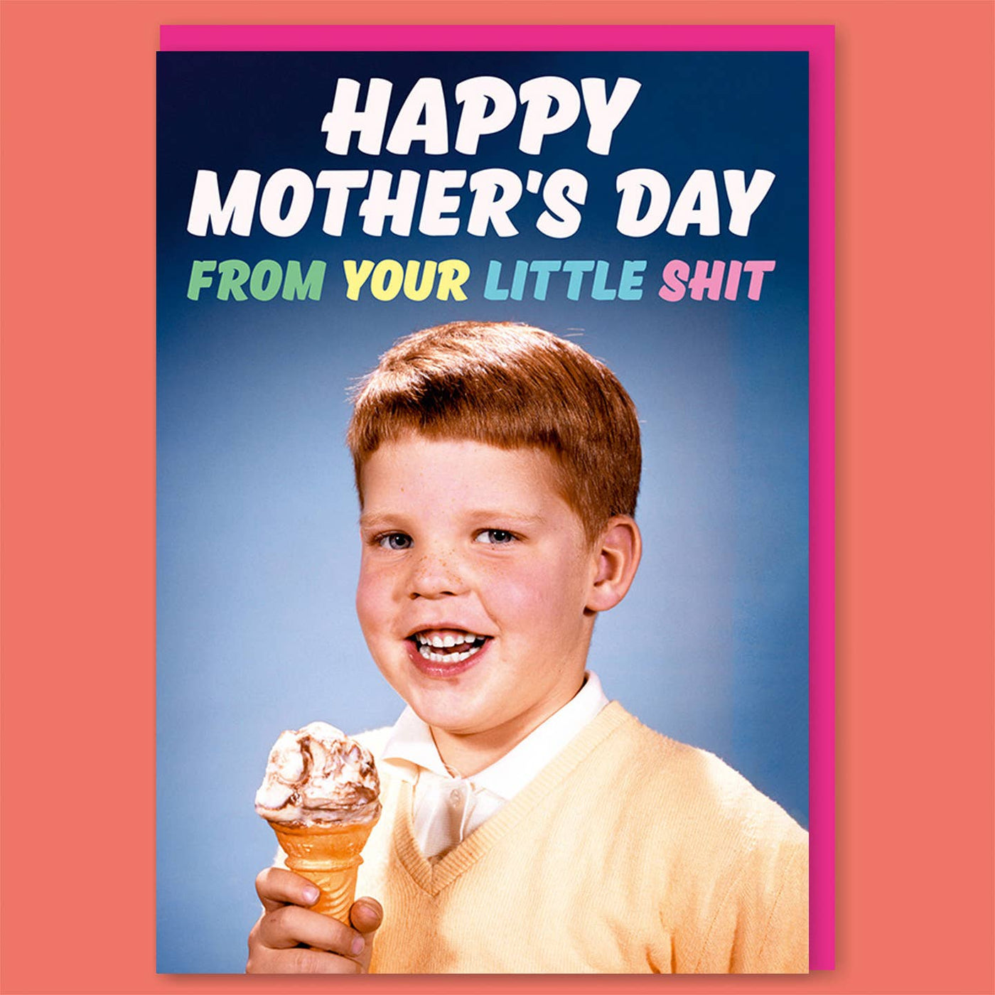 Little Shit Boy Mother's Day Greeting Card