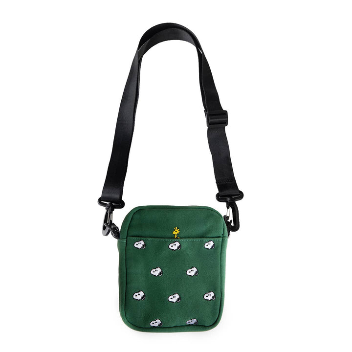 Peanuts®- Snoopy Embroidered Crossbody Bag- Forest Green