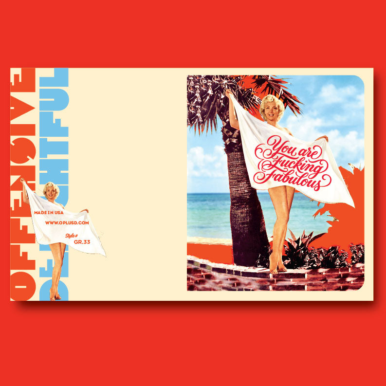 Fab Beach Babe Greeting Card
