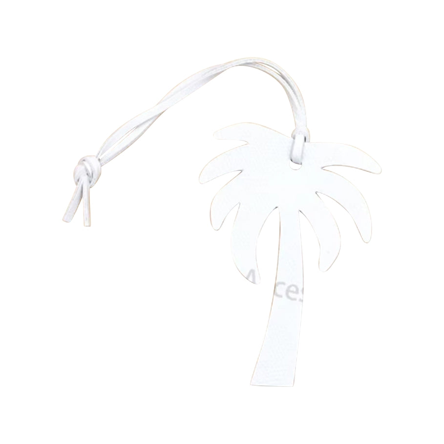 Palm Tree Bag Charm - White