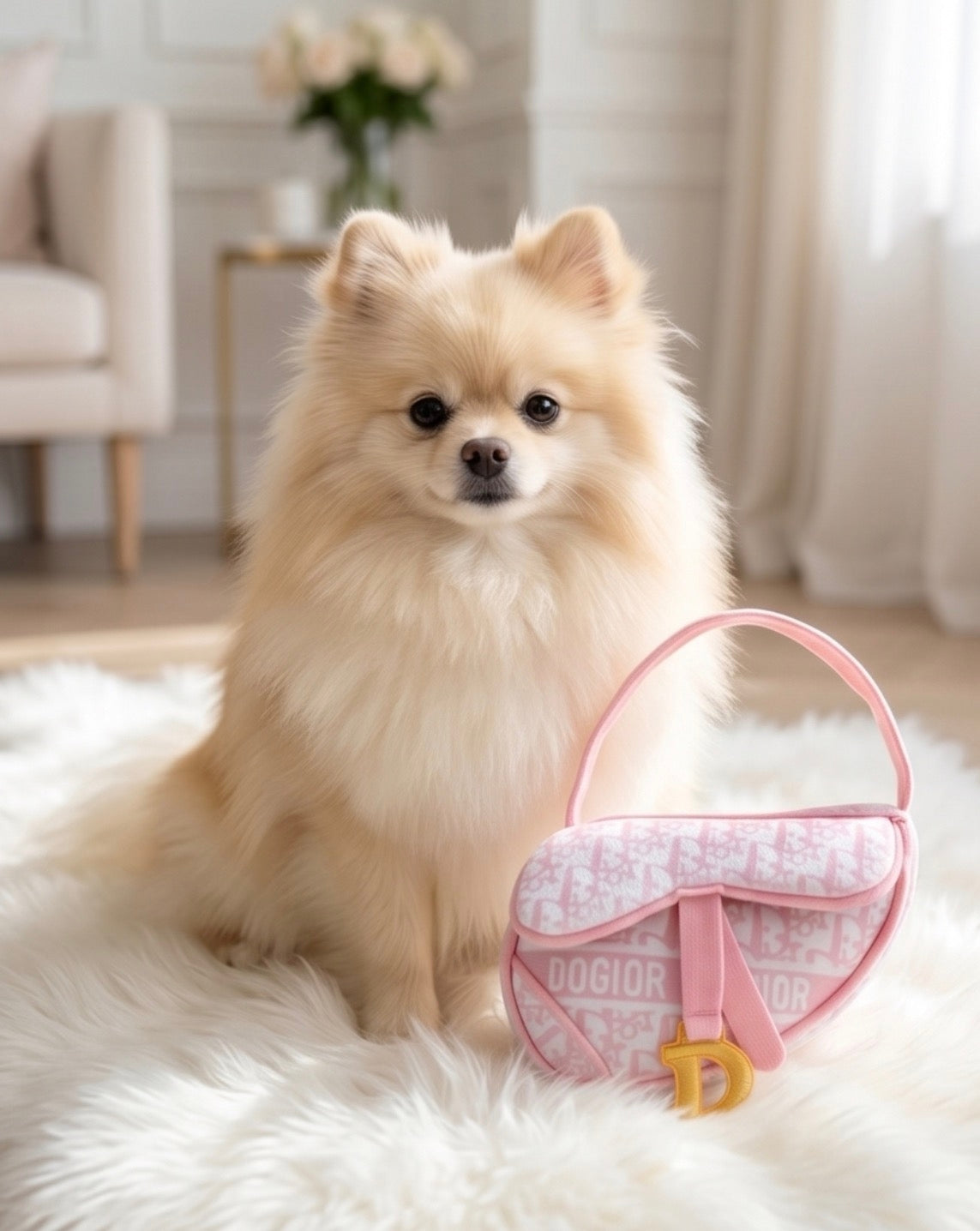 Pink Dogior Bag Pet Toy