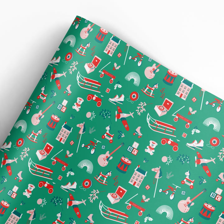 Christmas Toys Gift Wrap Roll