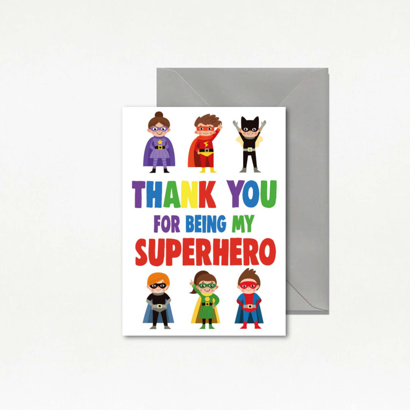 Thank You For Being My Superhero Greeting Card