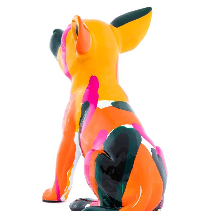 Splatter Art Chihuahua Sculpture - 7" Tall