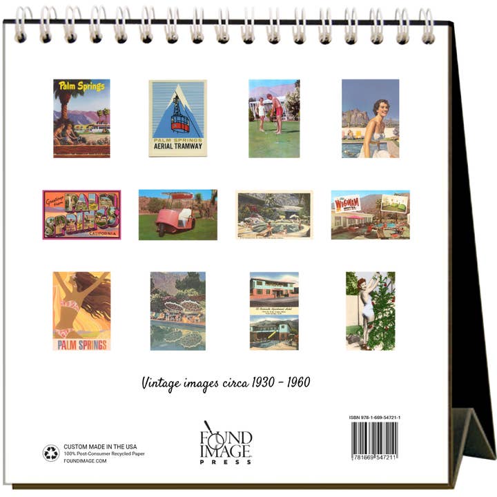 2027 Vintage Palm Springs Easel Desk Calendar - Just Fabulous Palm Springs