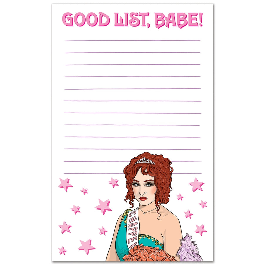 Notepad: Chappel Good List, Babe!