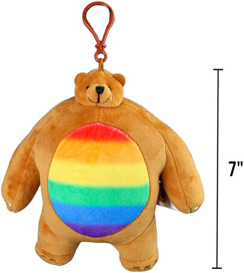 Tiny Headed Kingdom: Rainbow Pip Pride Bear Bag Charm
