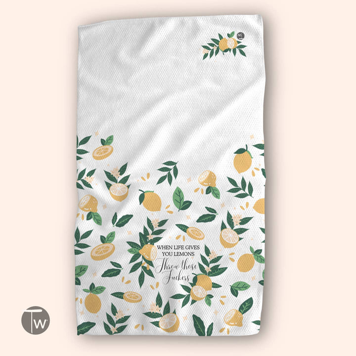 When Life Gives You Lemons Waffle Weave Kitchen Towel