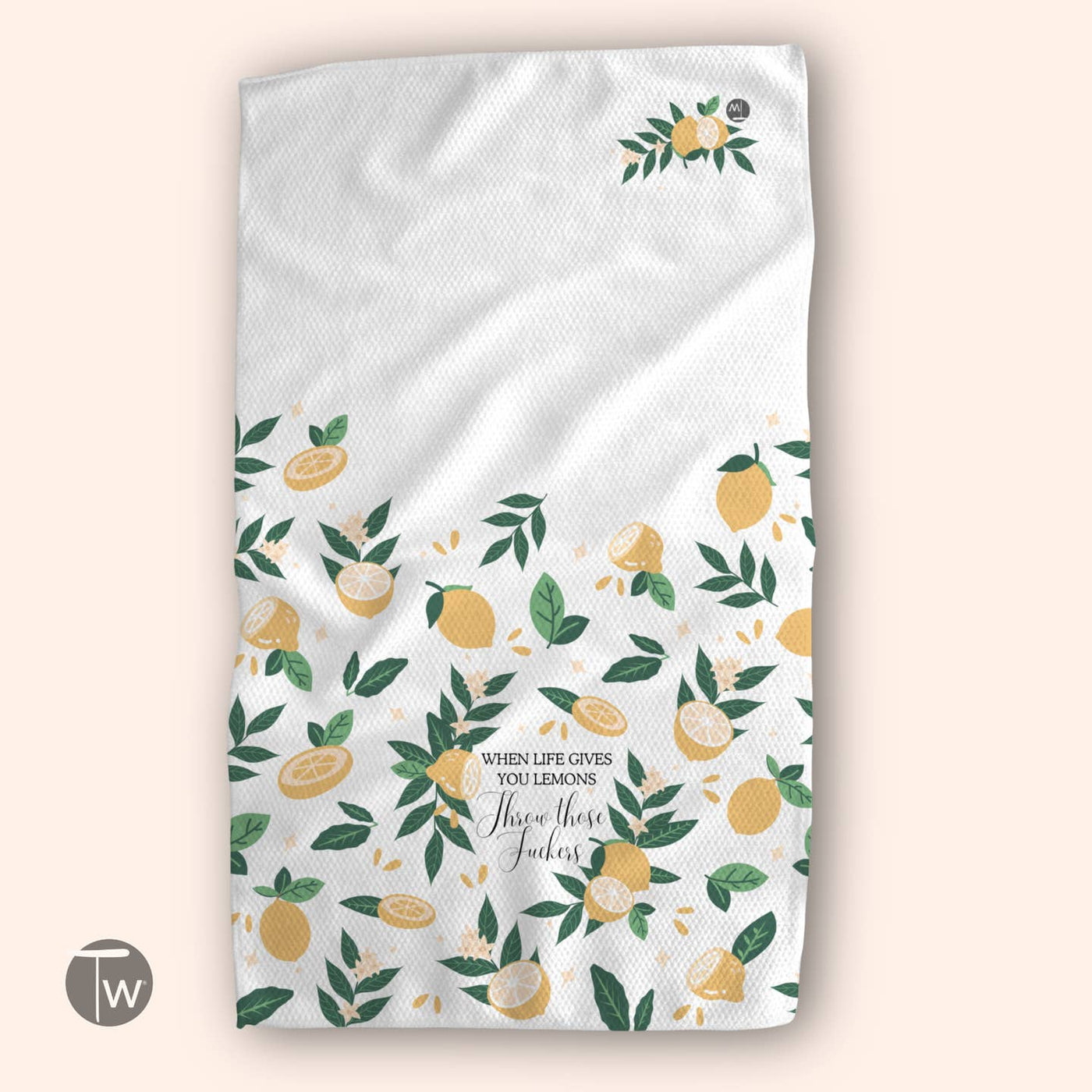 When Life Gives You Lemons Waffle Weave Kitchen Towel